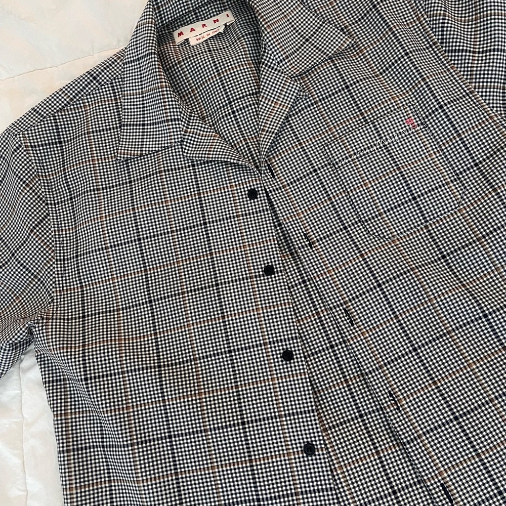 Marni Black and White Gingham Shirt